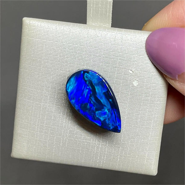 5.9 ct black opal 18.2x10.2x4.9MM