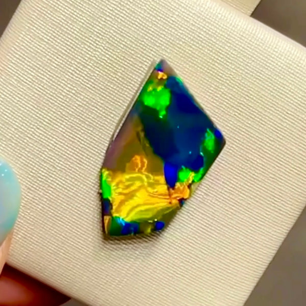 2.83ct collector piece black opal 19.8x10.5x2.2MM