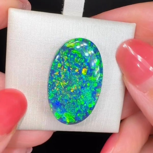 18.24ct black opal 24.3x15x7.2MM