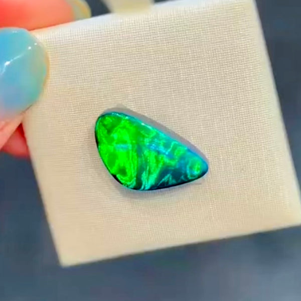 5.95ct black opal 17.5x 10.1x5.2MM