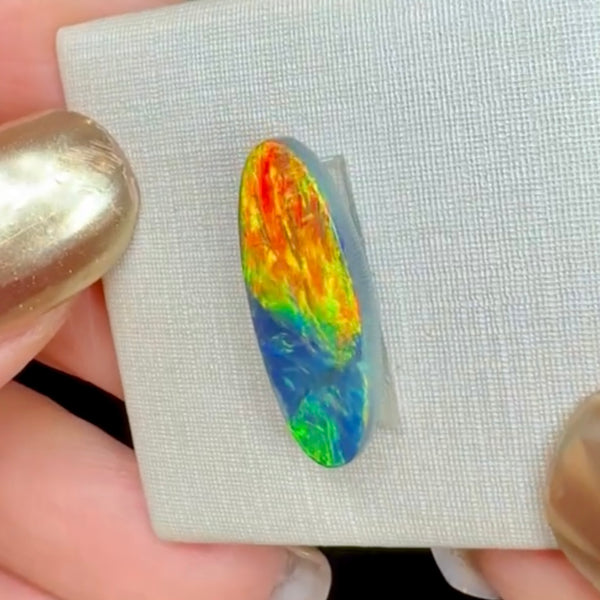 4.07ct black opal 19.9x 7.5x3.8MM