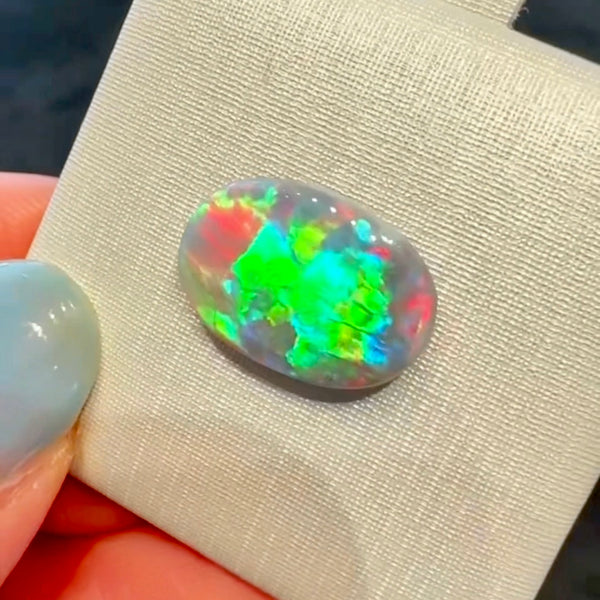 3.66ct black opal 15.2x 10.5x3.7MM